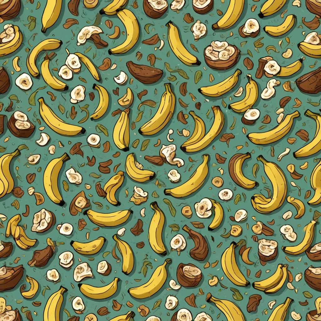 Cartoon Banana Man Food Order