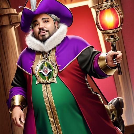 Sheriff of Nottingham in Red Sheriff's Outfit