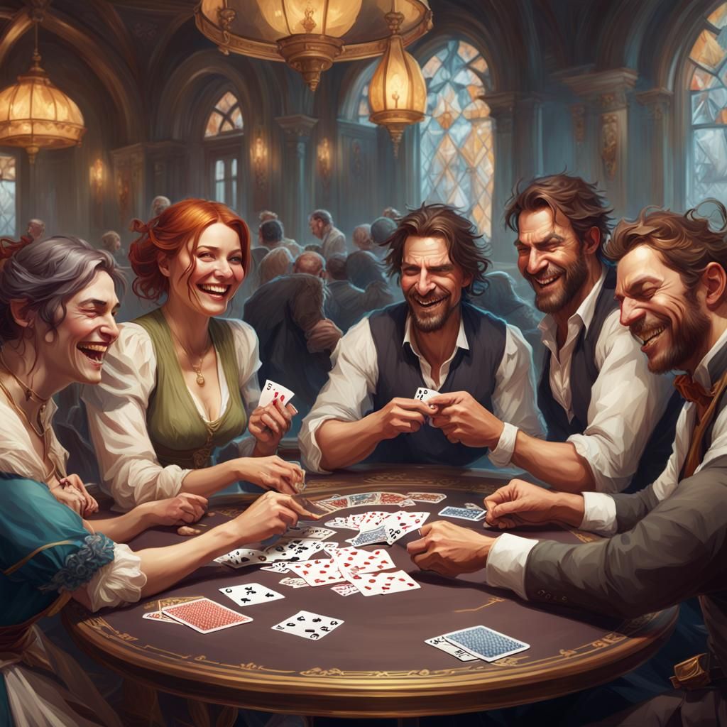 Friends Laughing: Hyperdetailed Artgerm-Style Portrait