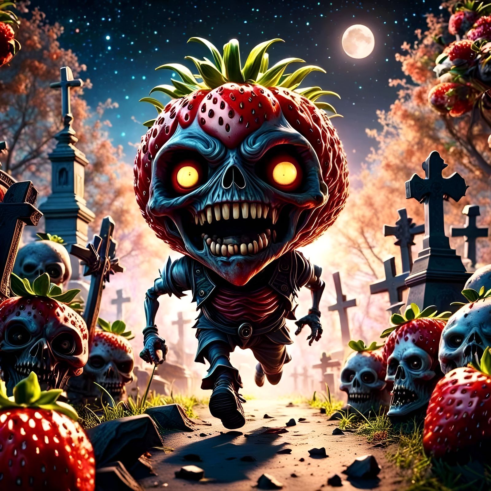 Running Zombie Strawberry