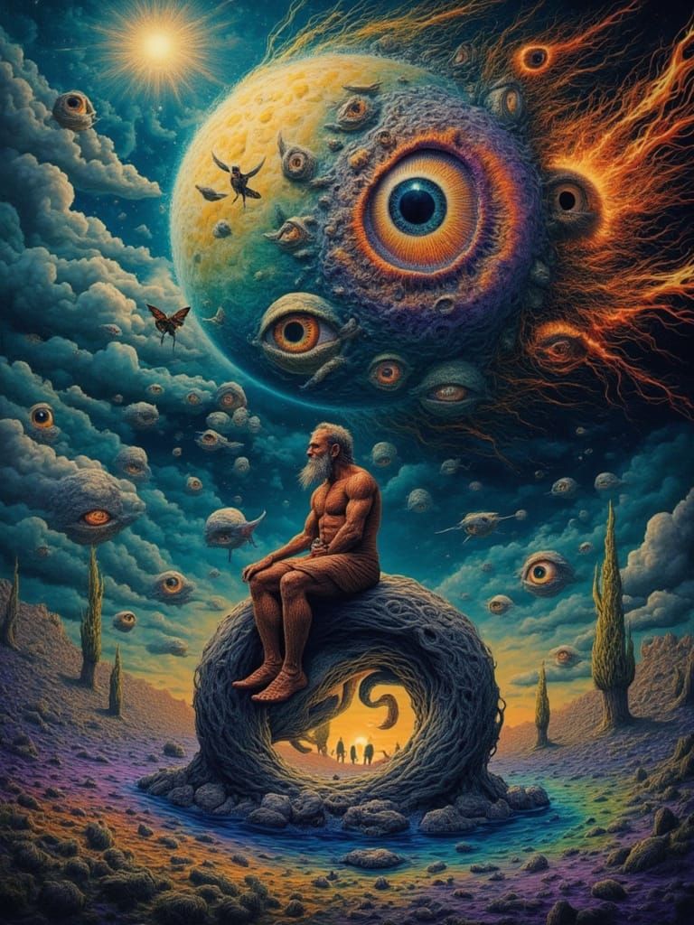 Man as Peacock Mutation in Fractal Nightmare