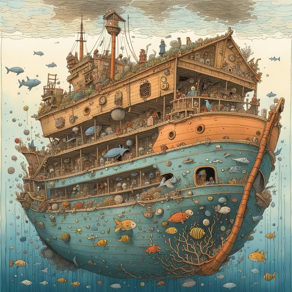 Underwater shipwreck Noah's Ark