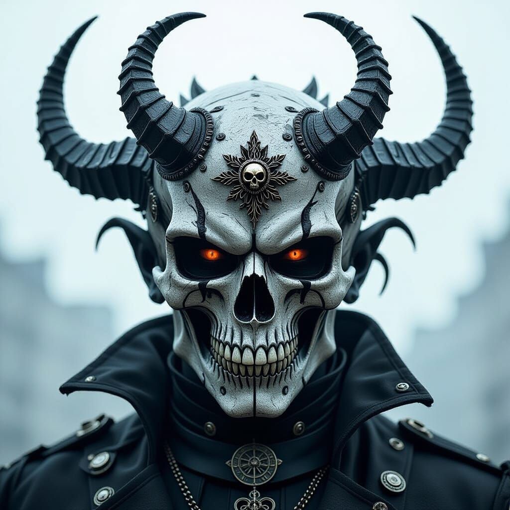 Gothic Demonic Vampire Steampunk Skull Mask