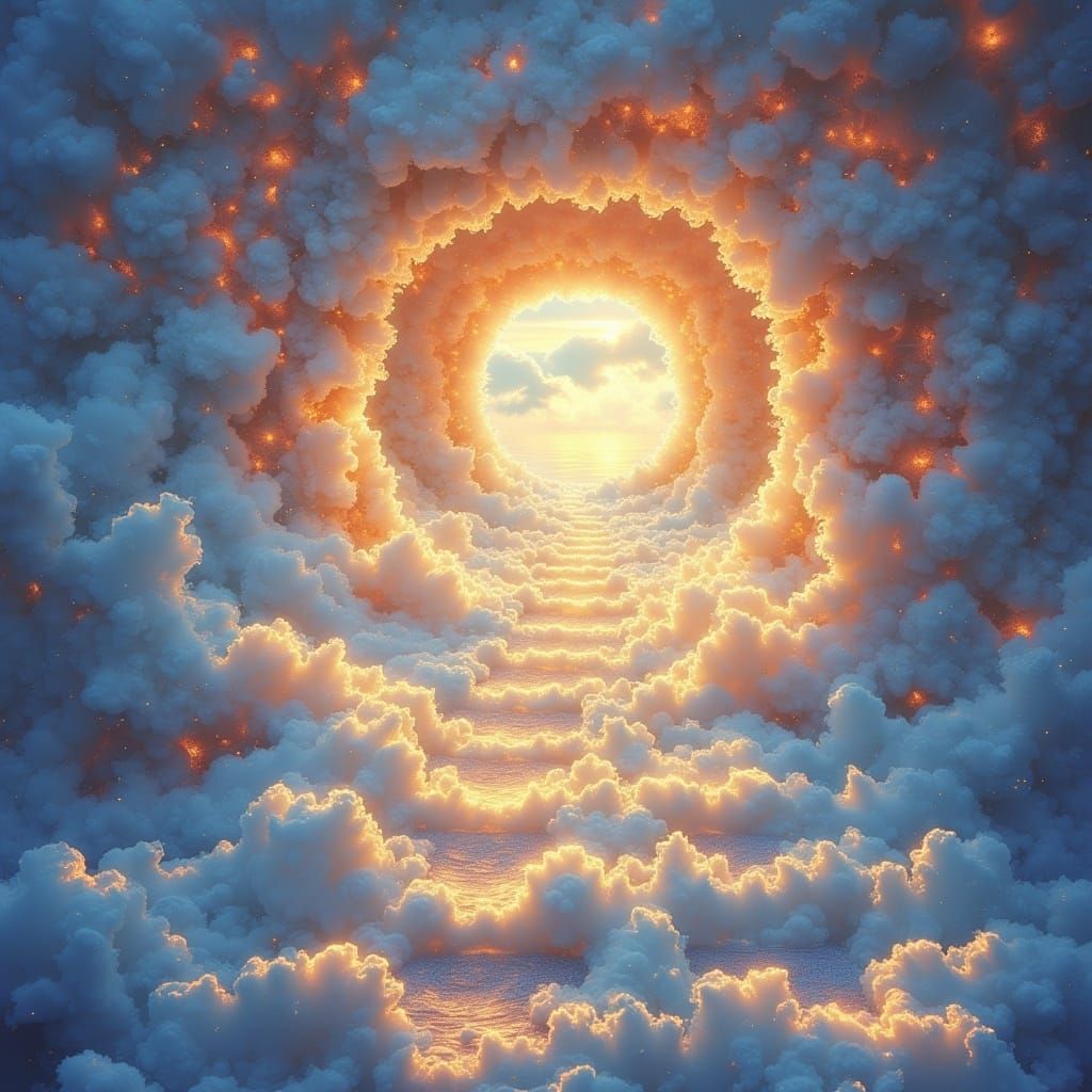 Surreal Divine Portal in Dreamy Style