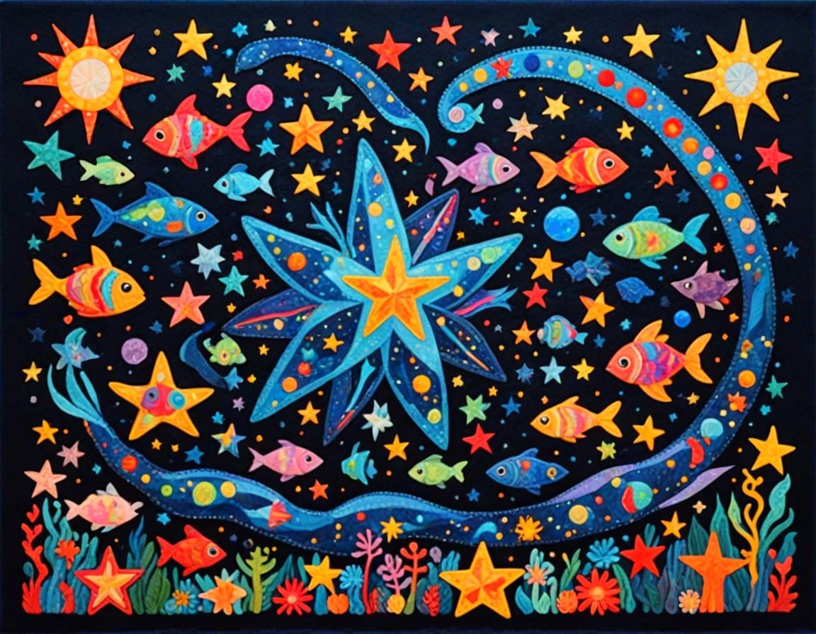 Star and fishes