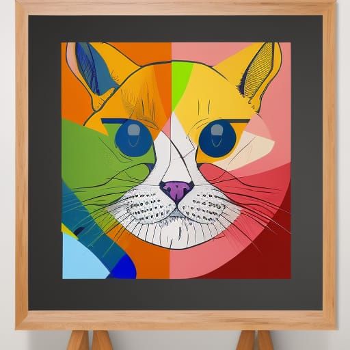 Cat Nap in a Bottle: Pop Art Screen Print
