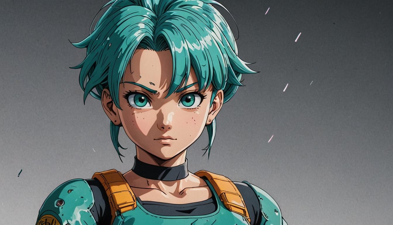Bulma in Cel-Shaded Anime Style Manga Scan