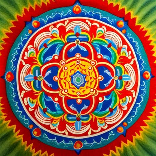 Cosmic Sand Mandala in Liminal Space