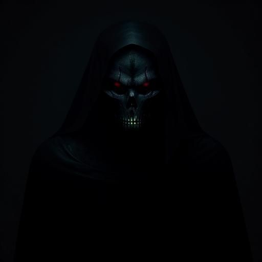 Menacing Silhouette in Darkness: A Horror Film Still