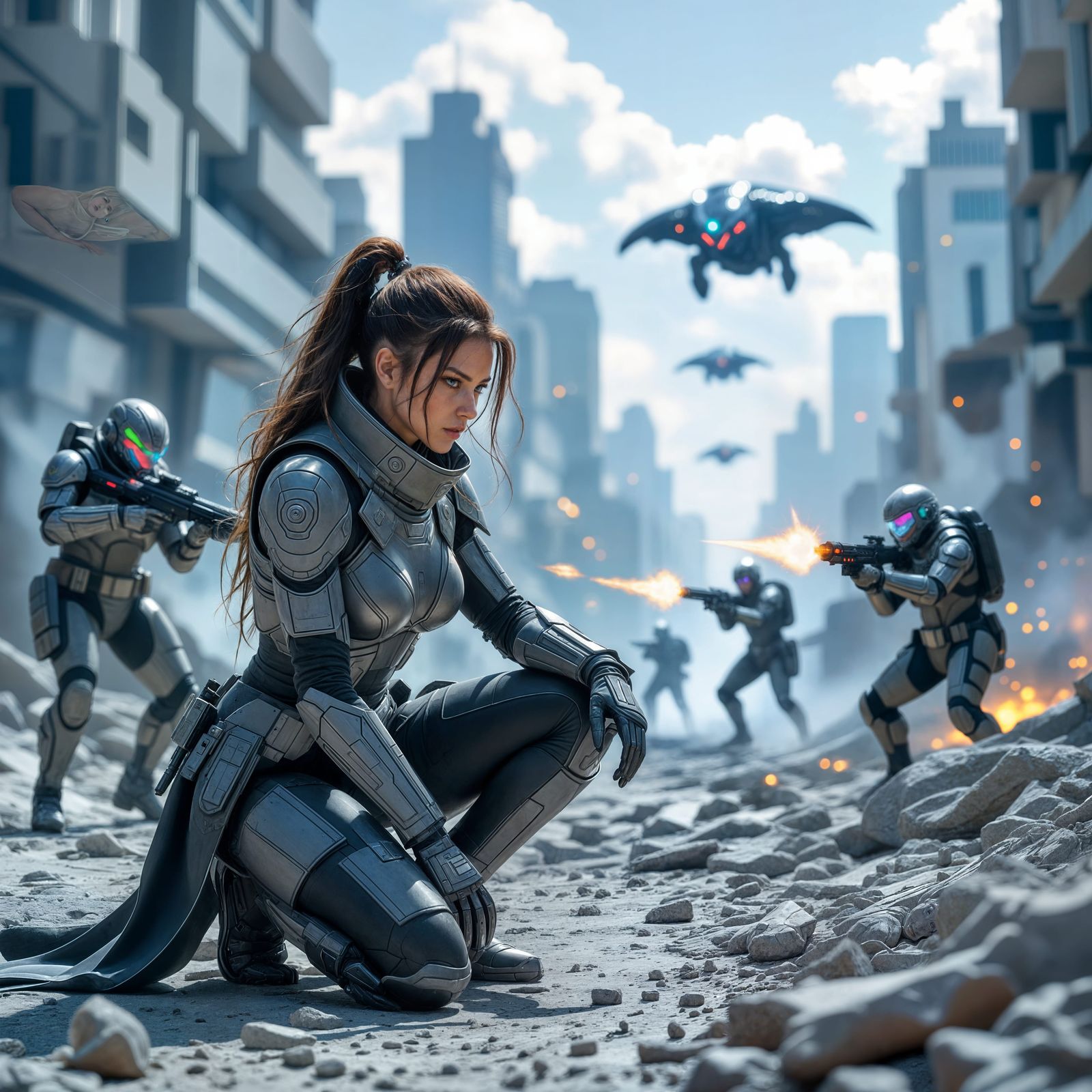 Cyberwar Battle: Futuristic Soldiers vs Reptilian Race