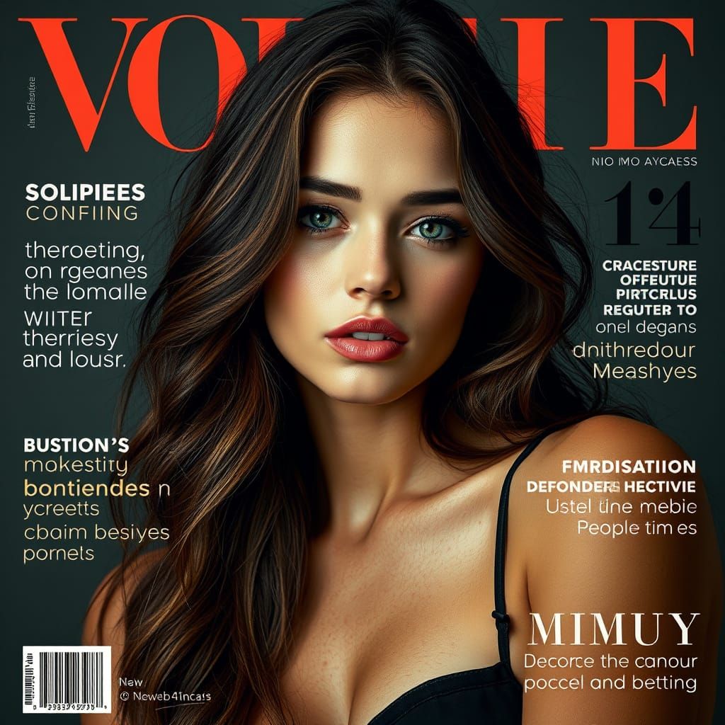 Stunning Young Woman: Magazine Cover Portrait