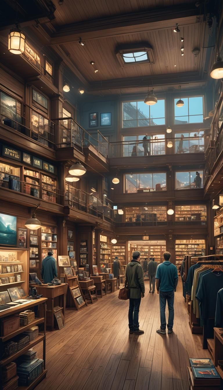 Titanic Merchandise in Surreal Retail Concept Art