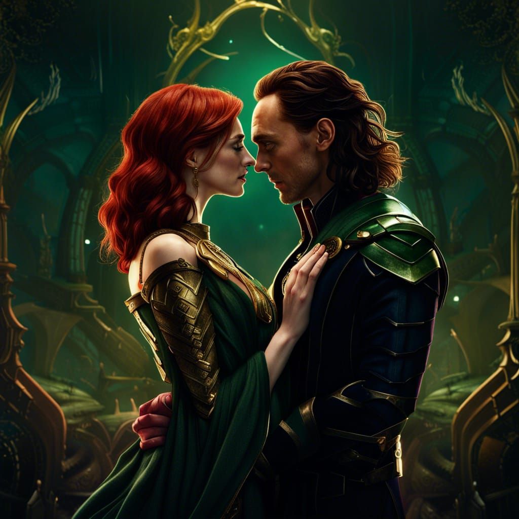 Loki and Emma Stone: A Romantic Matte Painting