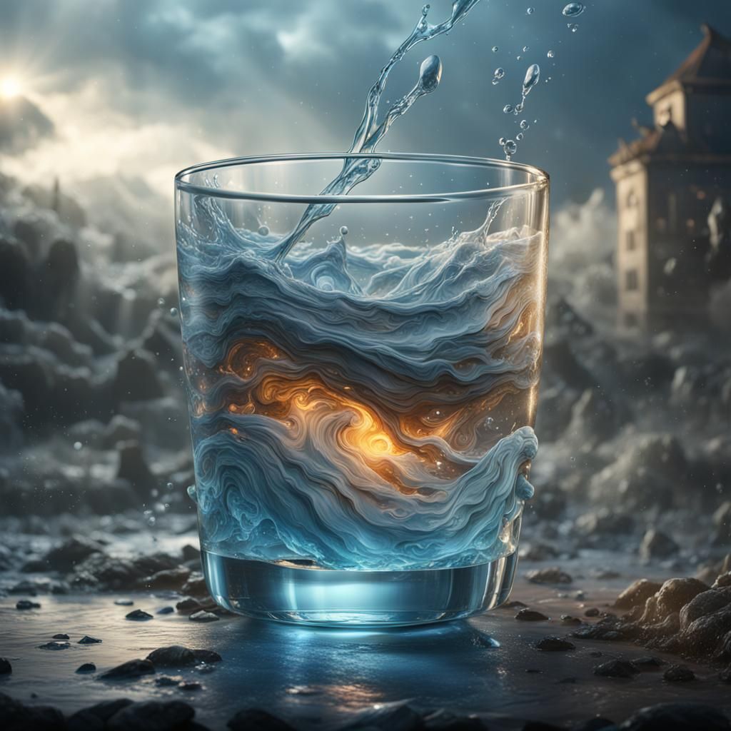 Tornado in a Glass: Detailed Fantasy Concept Art