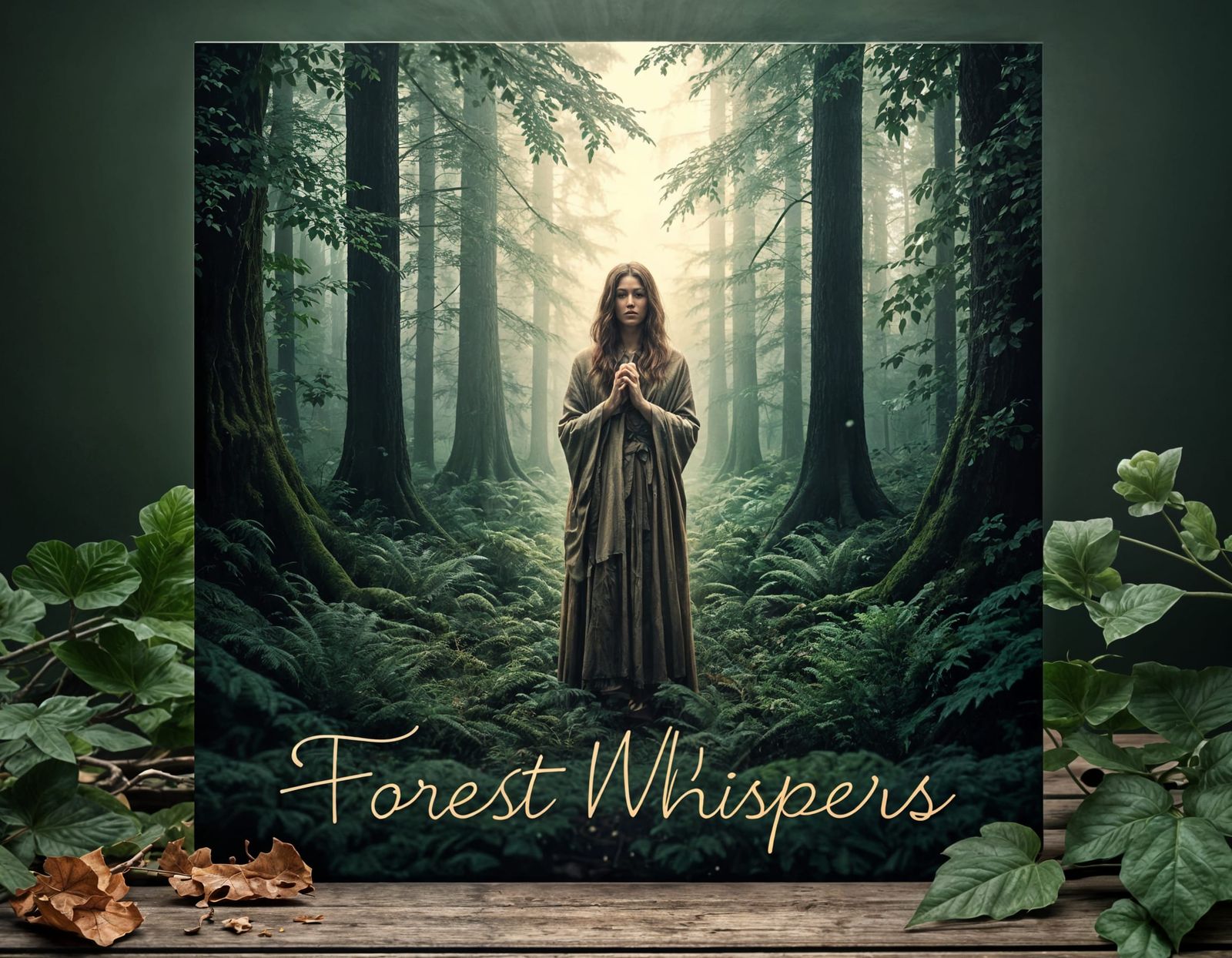Vinyl Record Cover: Forest Whispers in Morning Light