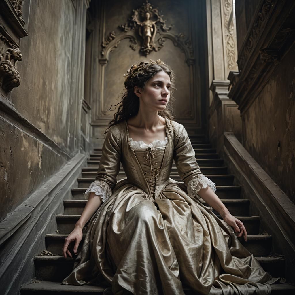 Baroque Portrait on Stairway to Heaven