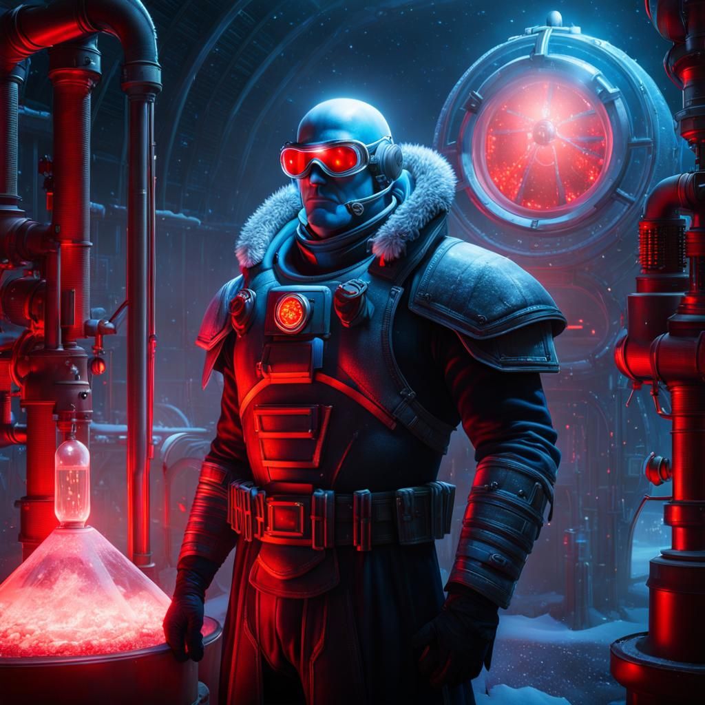 Mr. Freeze in Frozen Lab: DC Villain Portrait