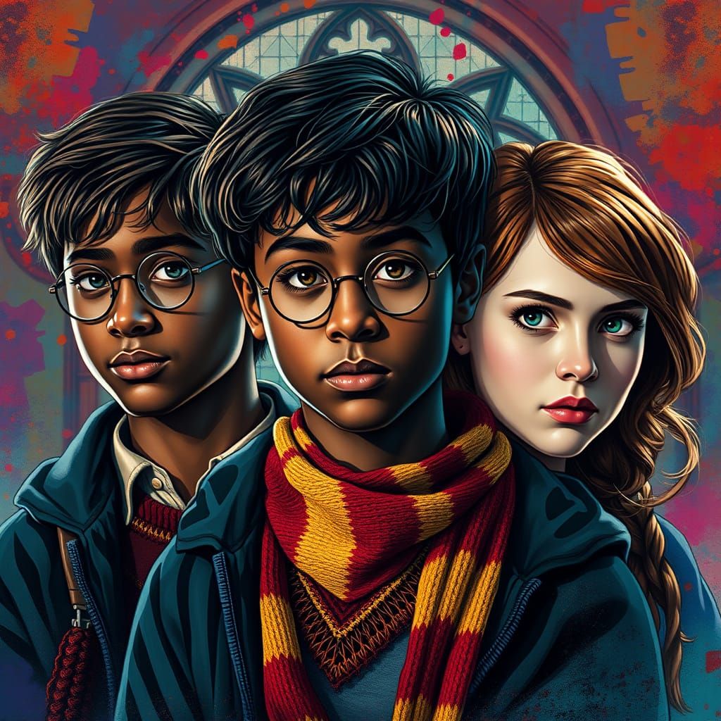 Diverse Harry Potter Heroes Shine in Vibrant, Hyperrealistic...