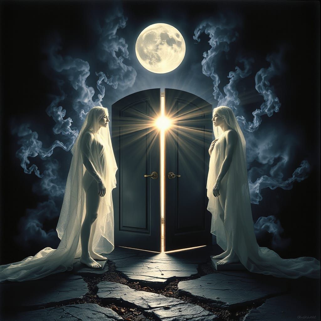 Love and Hate at Cosmic Doorway, Ethereal Art