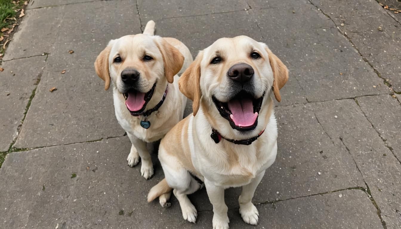 Happy Labrador Retriever with Tongue Out