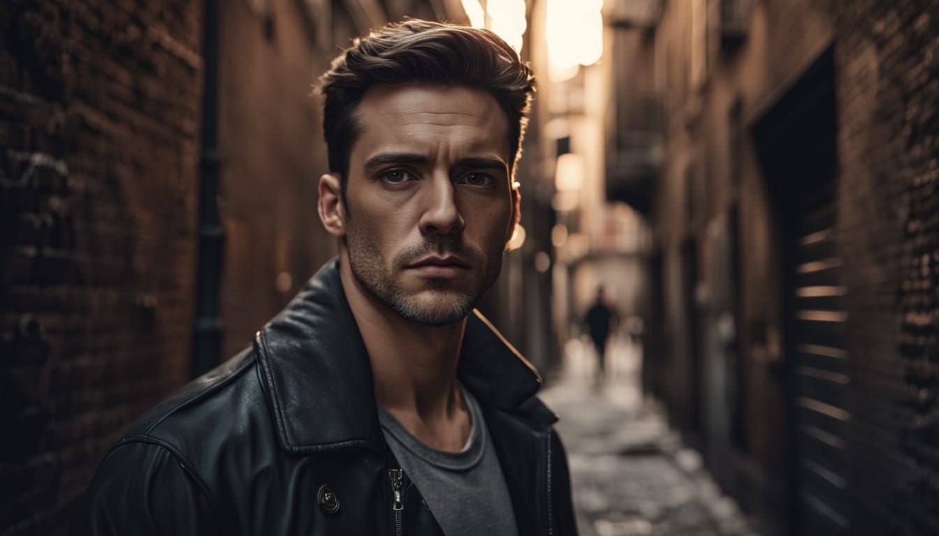 Hyperrealistic Shapeshifter in Moody Lit Alley