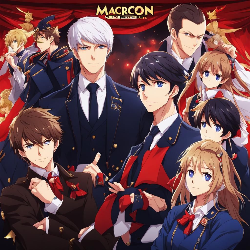 Macron as Anime Key Visual