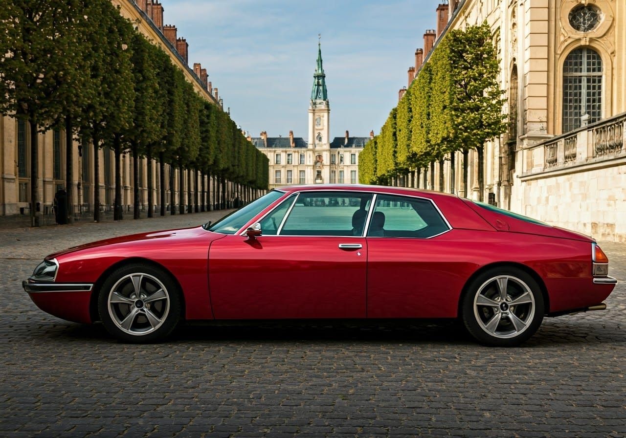 Red Citroën SM Armored Coupe Concept in Nancy