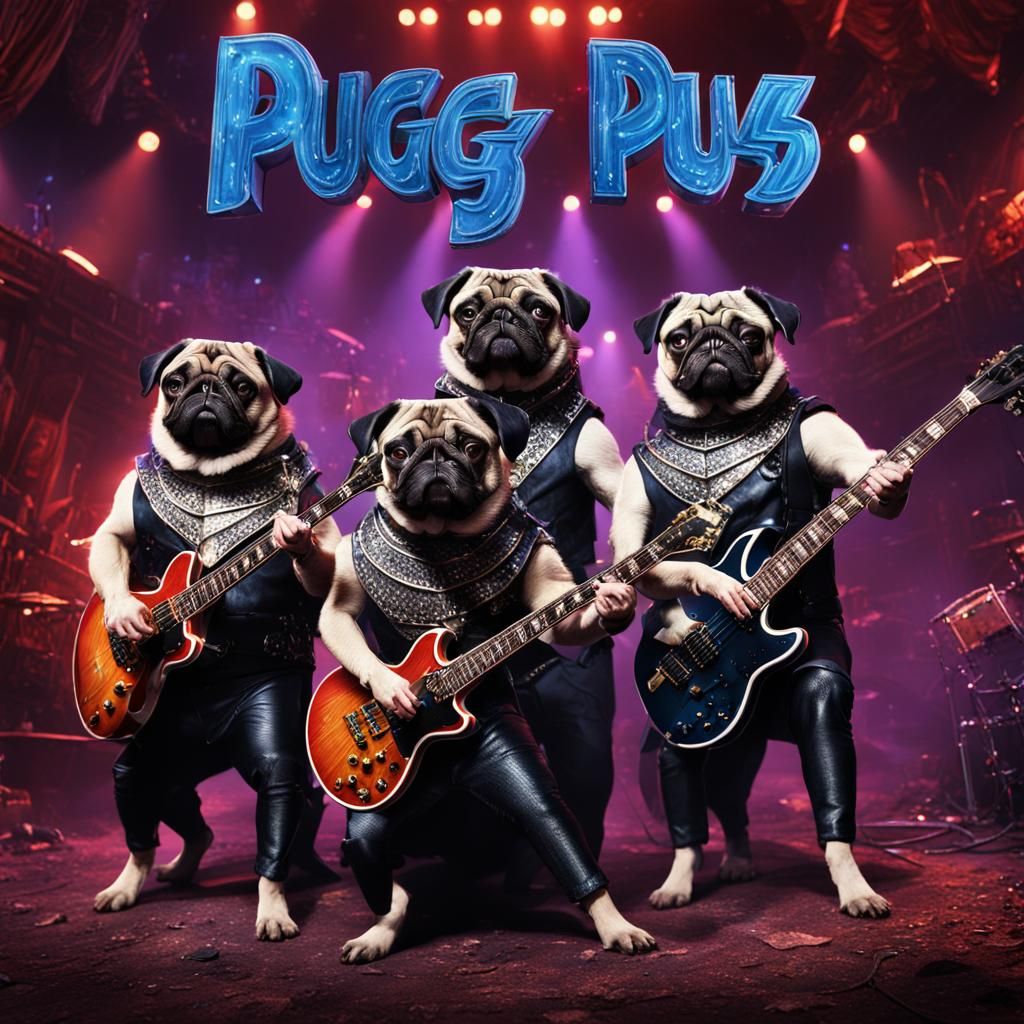 Pugs Recreate Kiss Album Cover Art