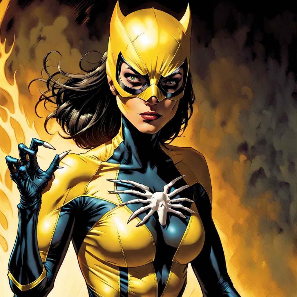 Dynamic Comic Book Art of Female Wolverine