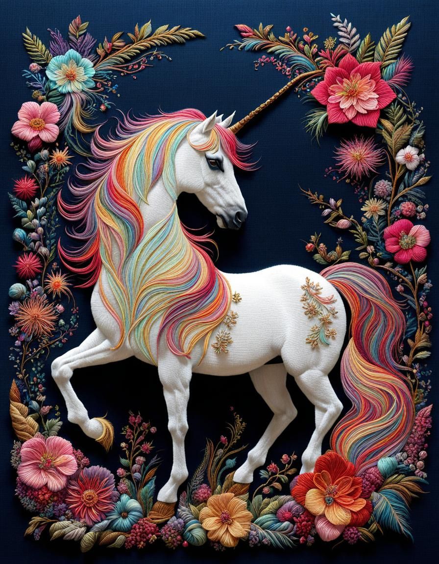 Embroidered Unicorn
