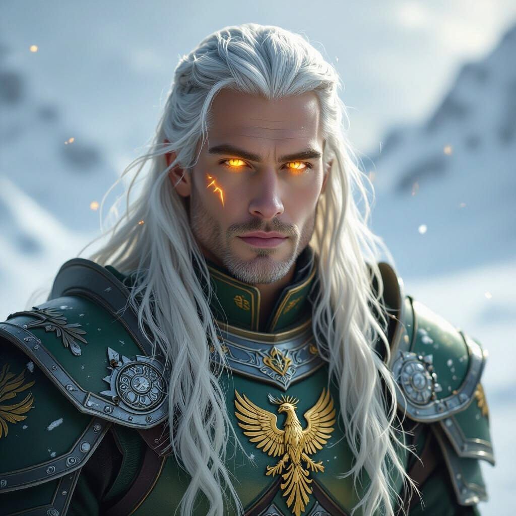 Aasimar Paladin in Snowy Frejlod Tundra