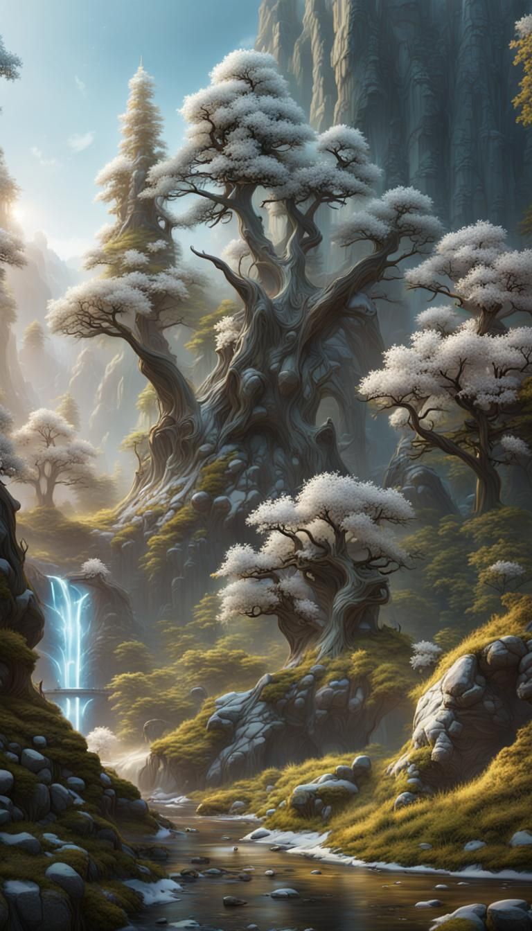 Robotic Book and Friends in Snowy Landscape