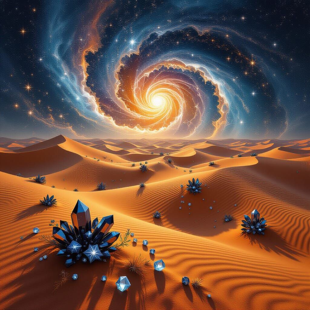 Surreal Star Garden Dunes with Algorithm Vortex