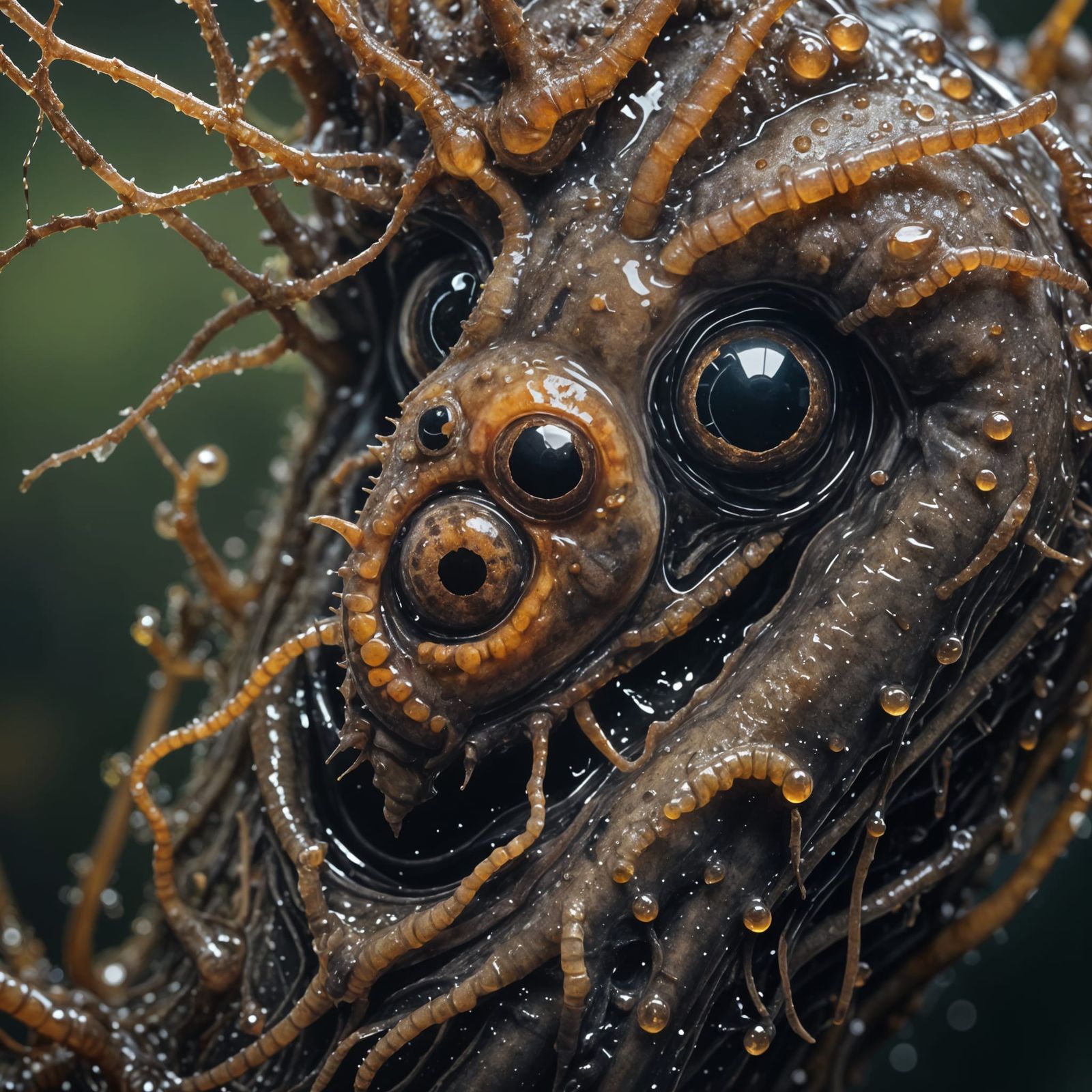 Grotesque Insect Larva in Slimy Ooze: Professional Photo