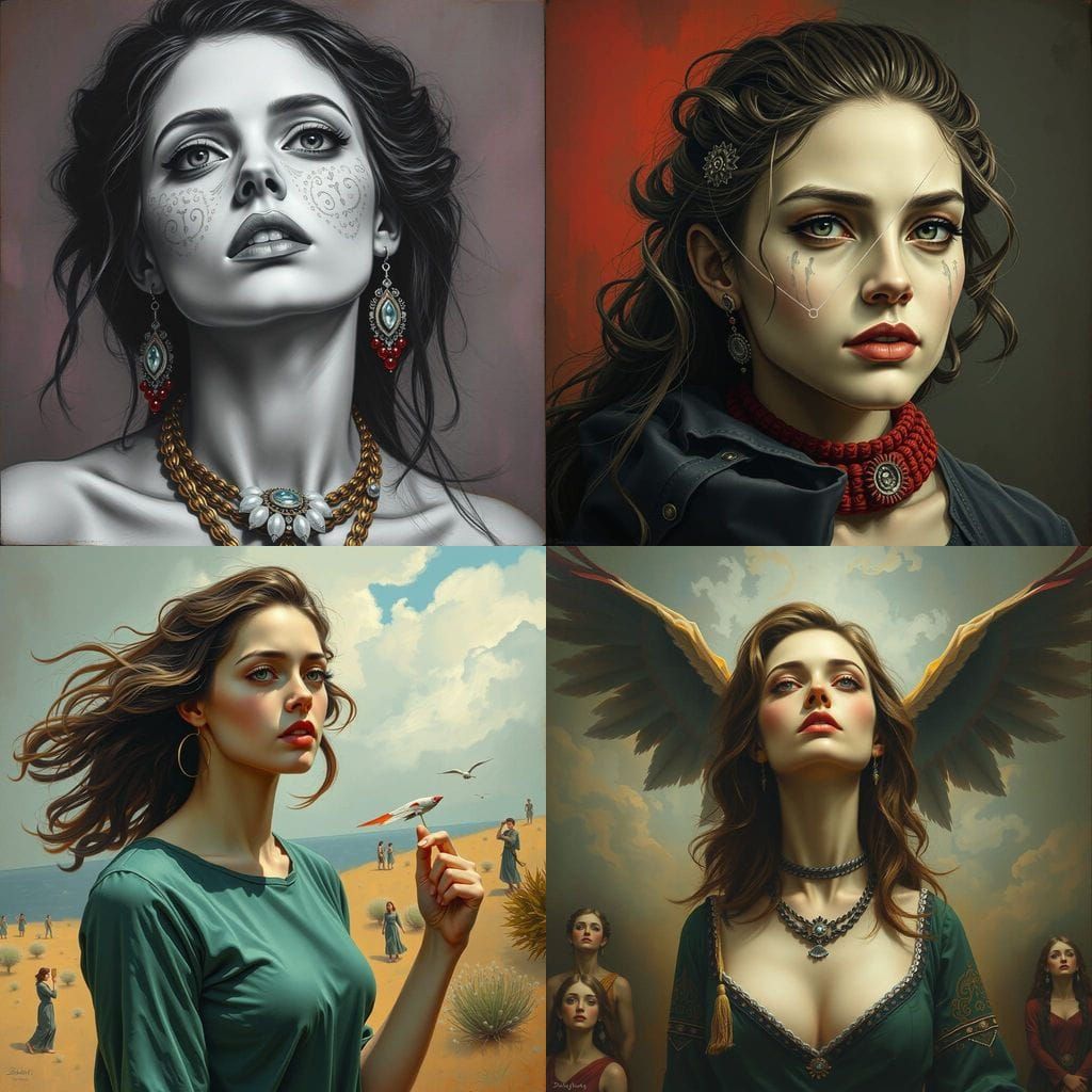 Female Oppression in Dark Surrealism Art