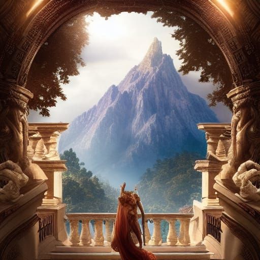 Majestic Mount Olympus: A Digital Matte Painting