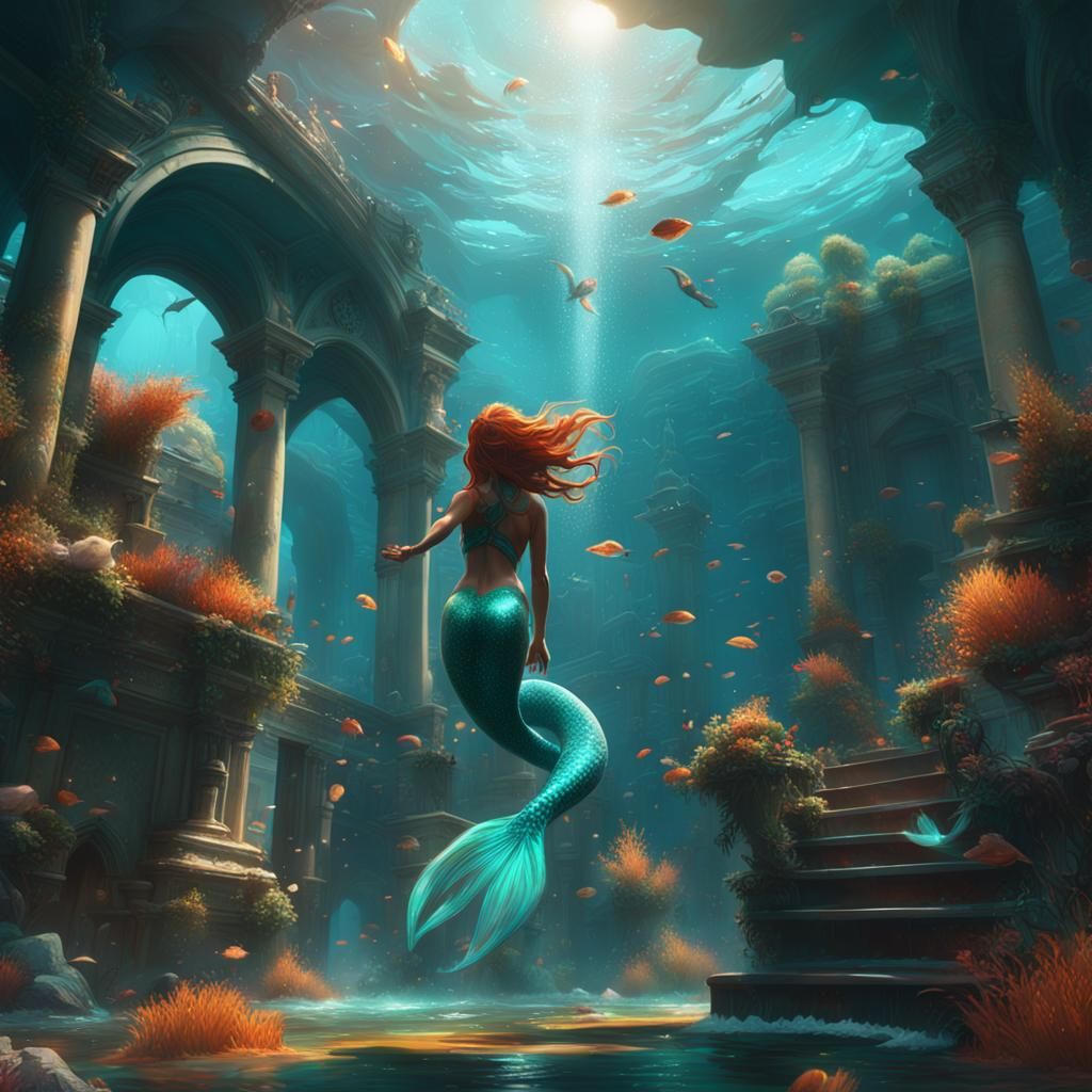 Mermaids in a Dramatic Digital Matte Painting