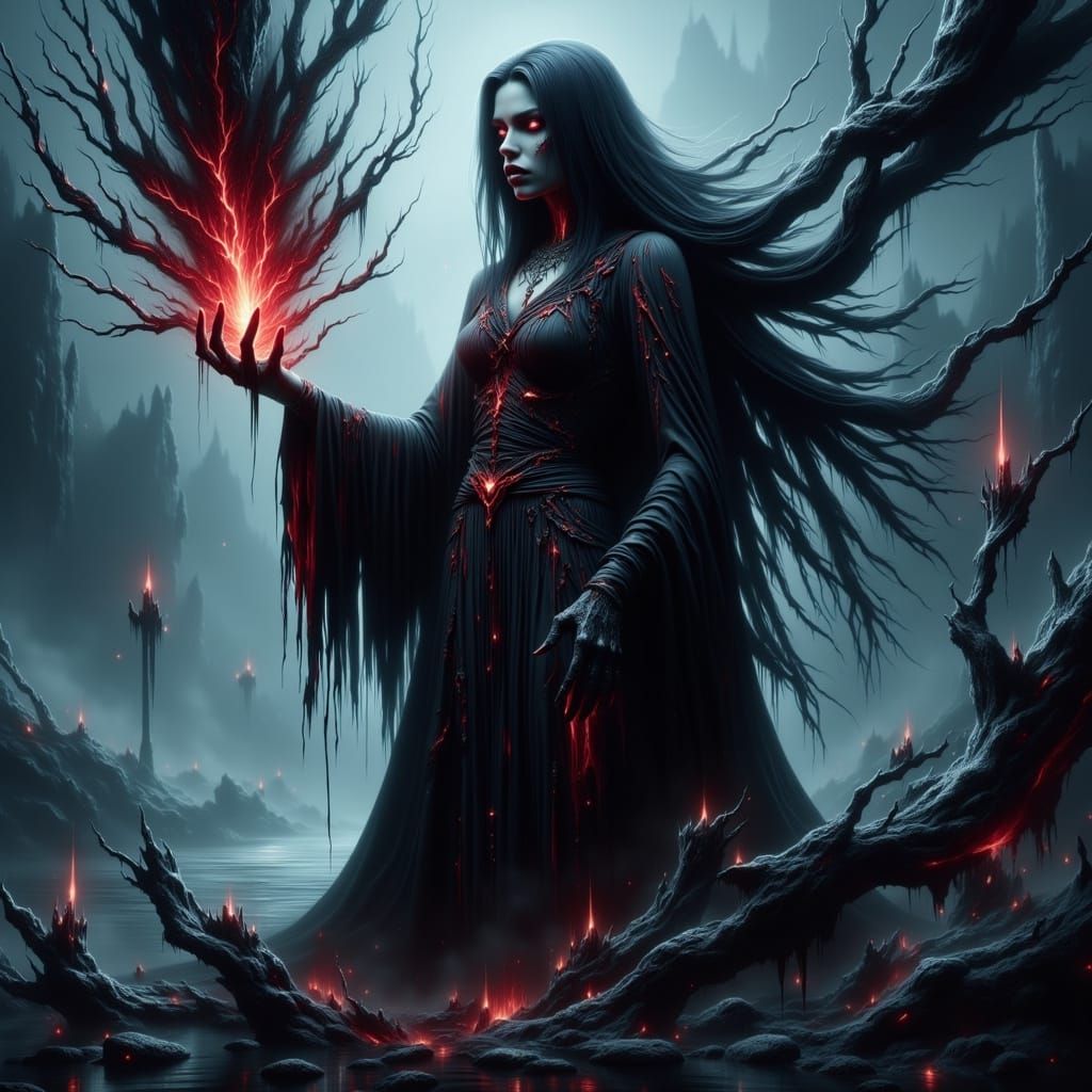 Dark Priestess Unleashes Corruption on Sacred Lake