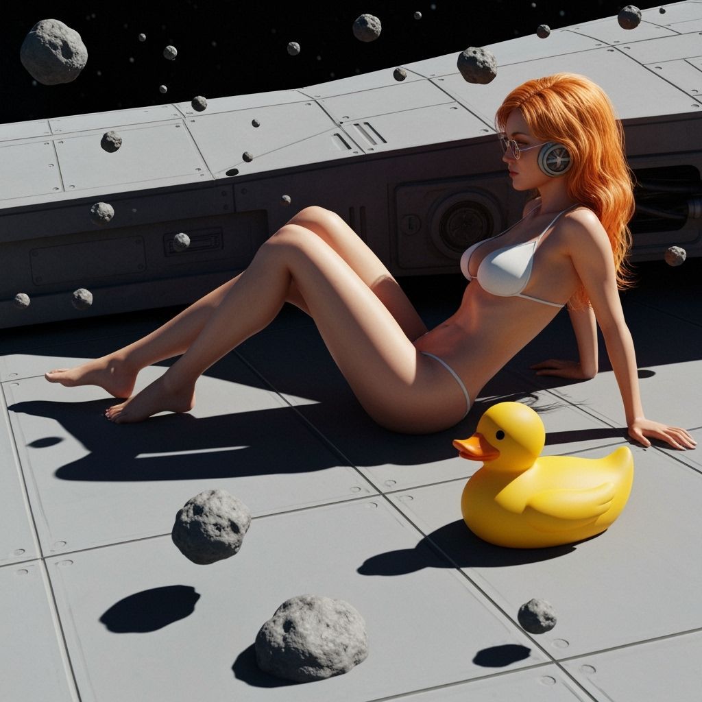 Sunbathing in outer space
