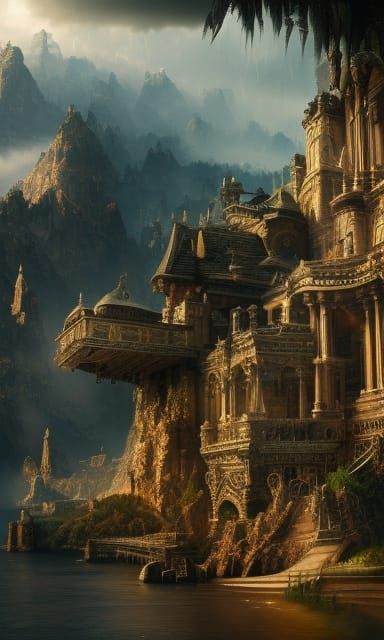 Epic God in Digital Matte Painting