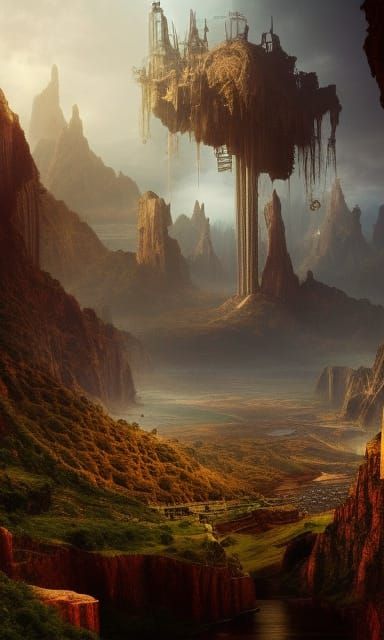 Dramatic God in Digital Matte Painting