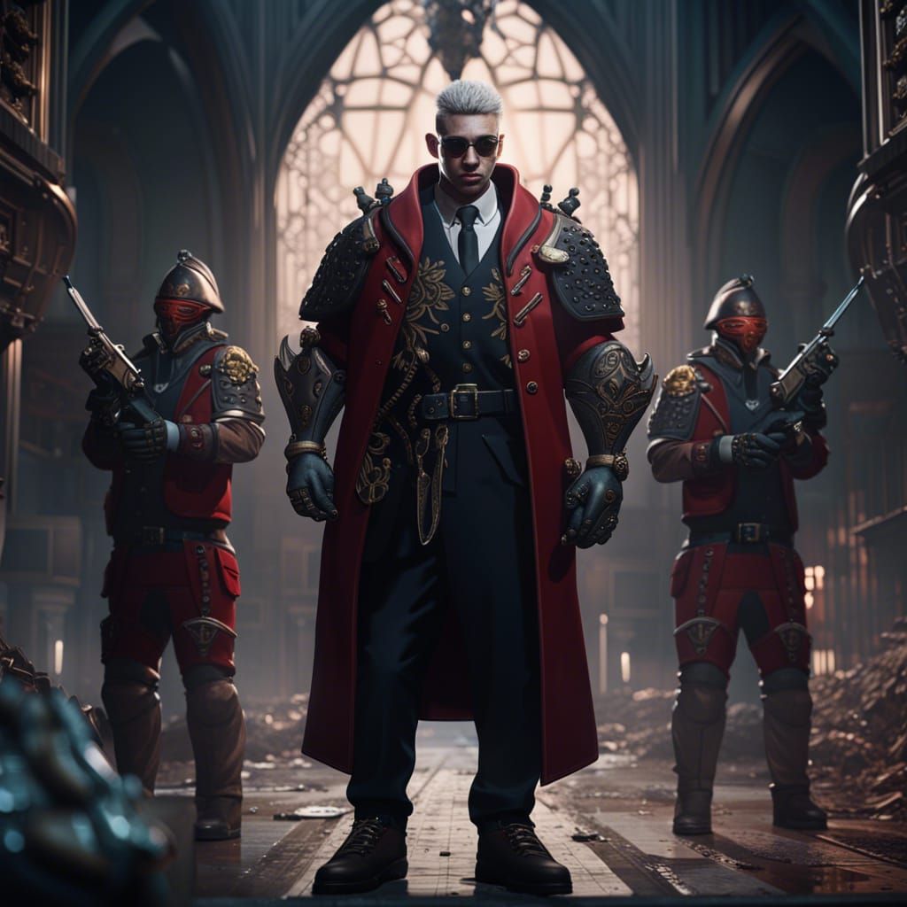 Young Criminal Boss Protected by Bodyguards