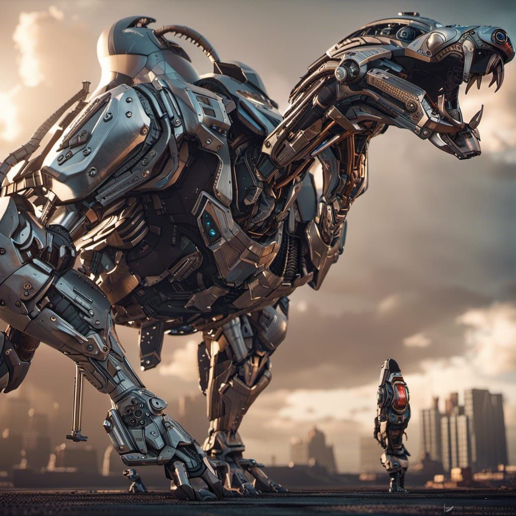 Futuristic Man-Goose Hybrid in Sci-Fi Setting