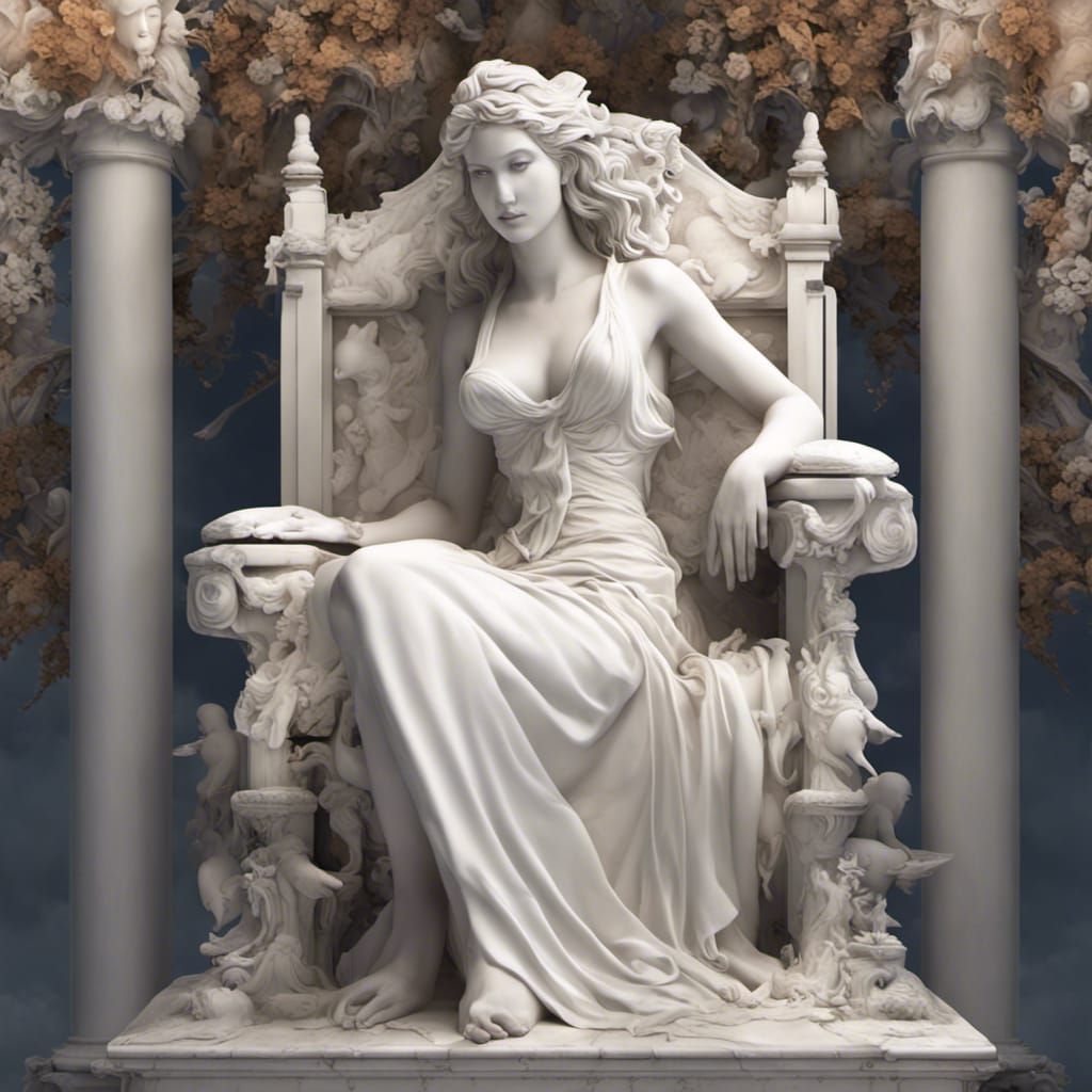 Aphrodite Alabaster Sculpture with Doves