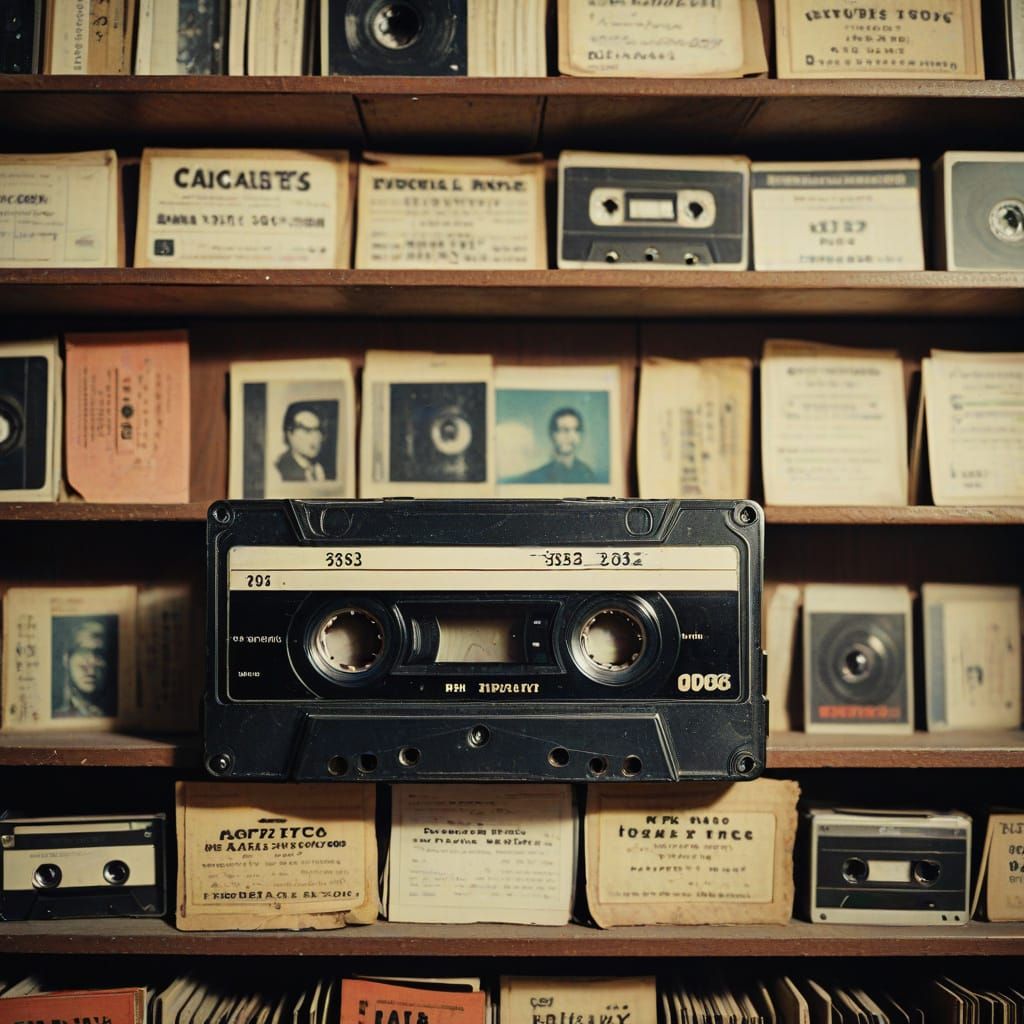 Vintage Cassette Tape Retro Film Poster