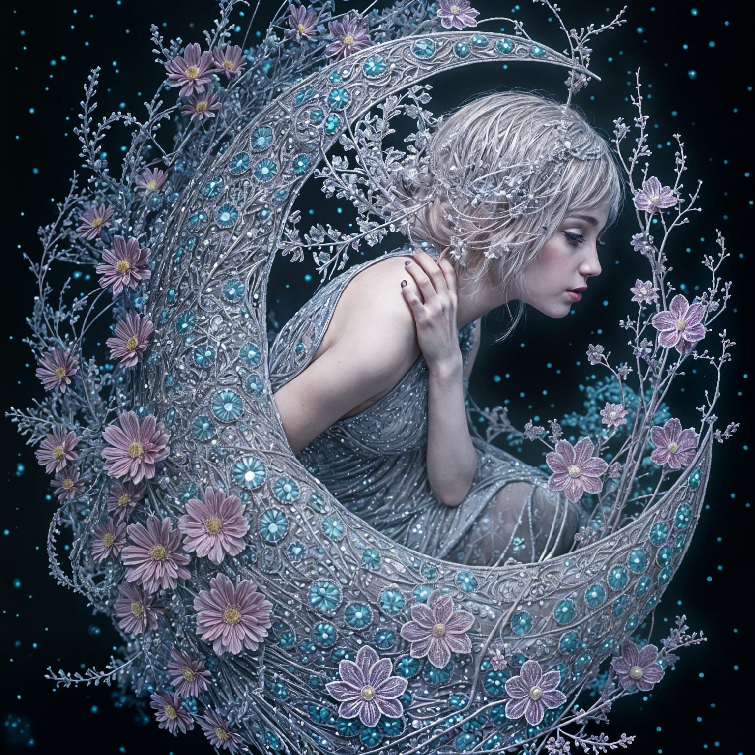 Ethereal Meridian Doll in Futuristic Dreamscape