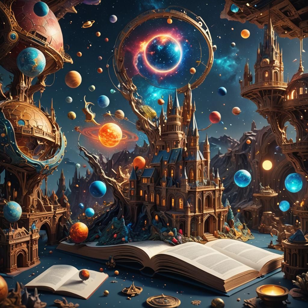 Colorful Pop-Up Book of the Universe