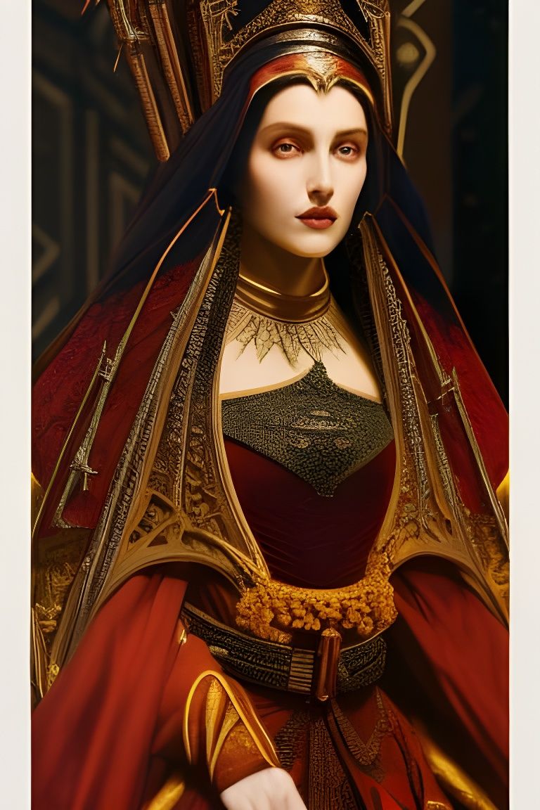 Queen Amidala Portrait in Zardoz Science Fiction Style