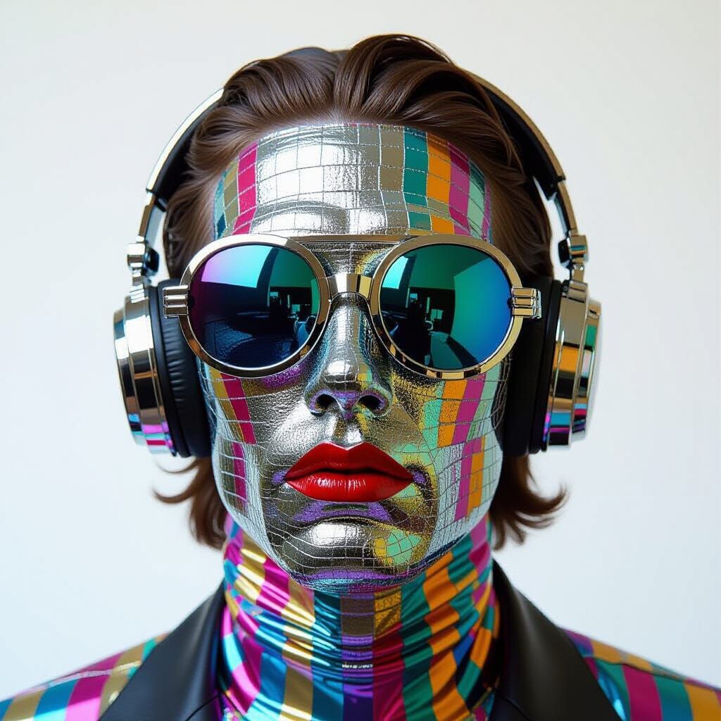 Jeff Koons Inspired Disco Funk Mask with Pipes