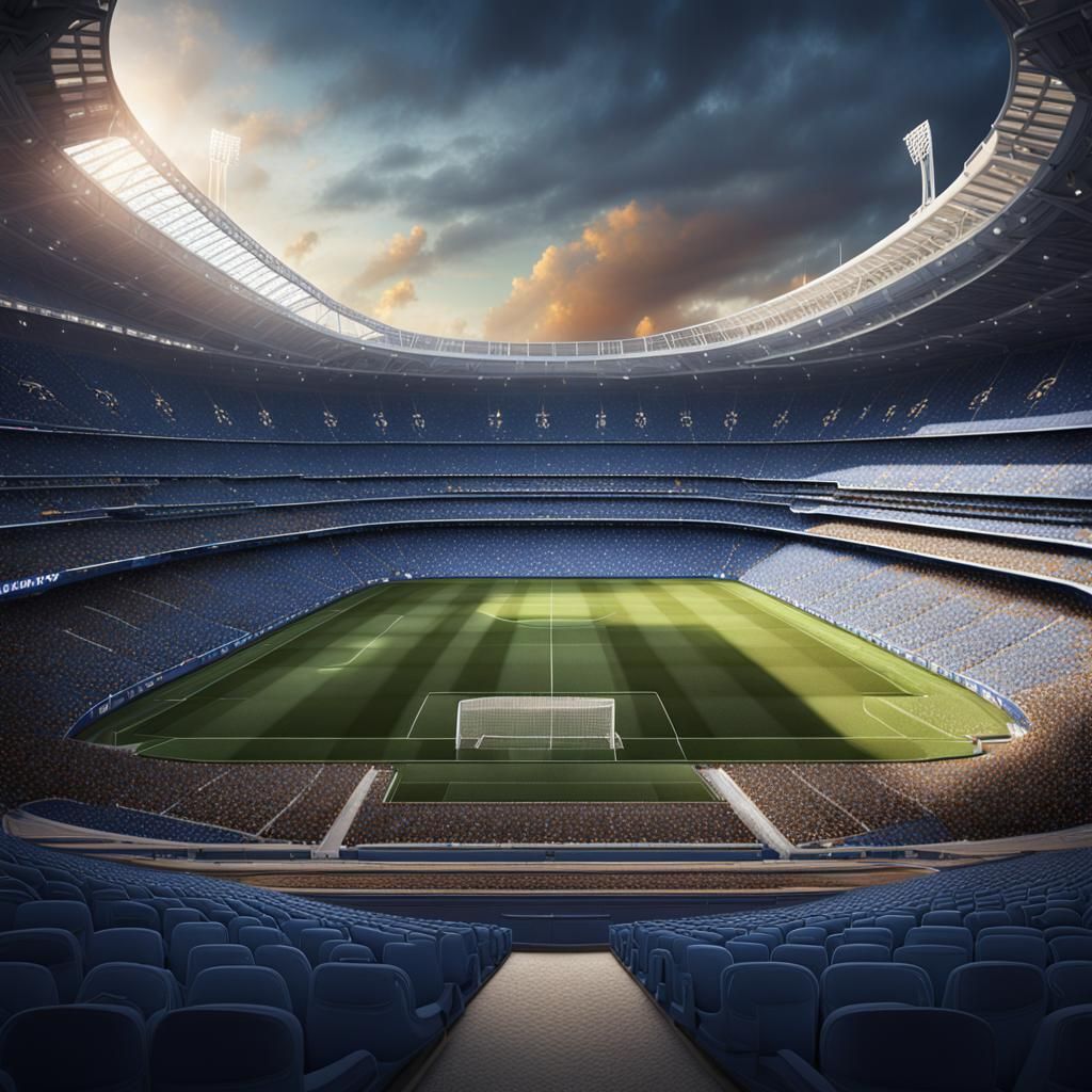 Estadio Santiago Bernabéu: Detailed Matte Painting